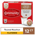 Community? Coffee Toasted Hazelnut Coffee Single-Serve Cups 12 Ct Box Compatible with Keurig 2.0 K-Cup Brewers