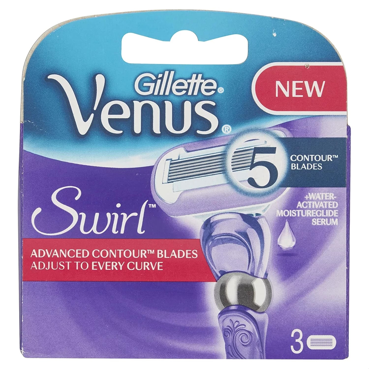 Gillette Venus Deluxe Smooth Swirl Refill Blade Cartridges for Women, 3 ct