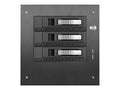 iStarUSA S-35-3M1SL Black Aluminum / Steel Tower Compact Stylish 3x 3.5 Hotswap mini-ITX Tower - Silver HDD Handle