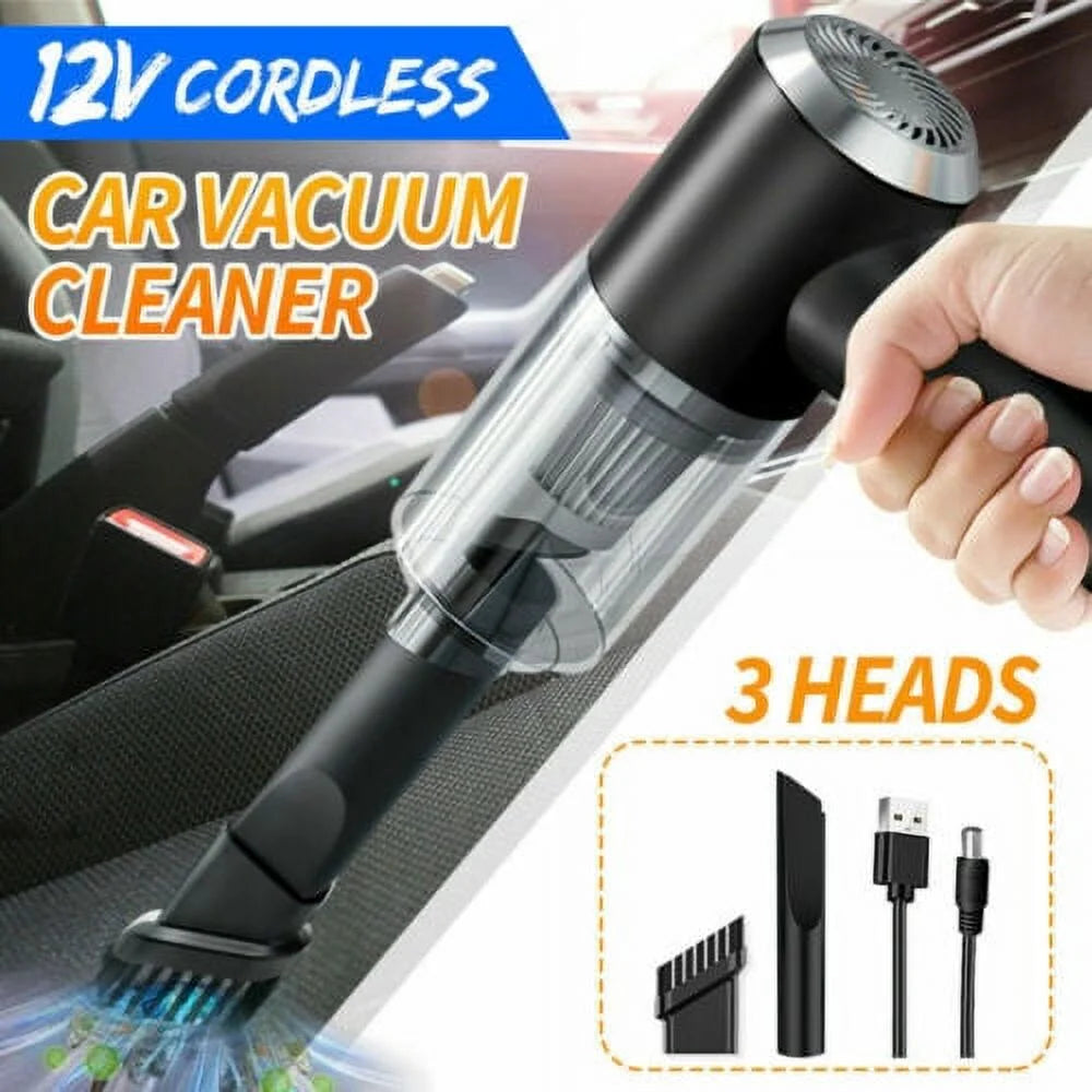 Xhy Cordless Handheld Car Vacuum Cleaner 120W Small Portable Car Vacuum Strong Suction with LED Light for Auto Home