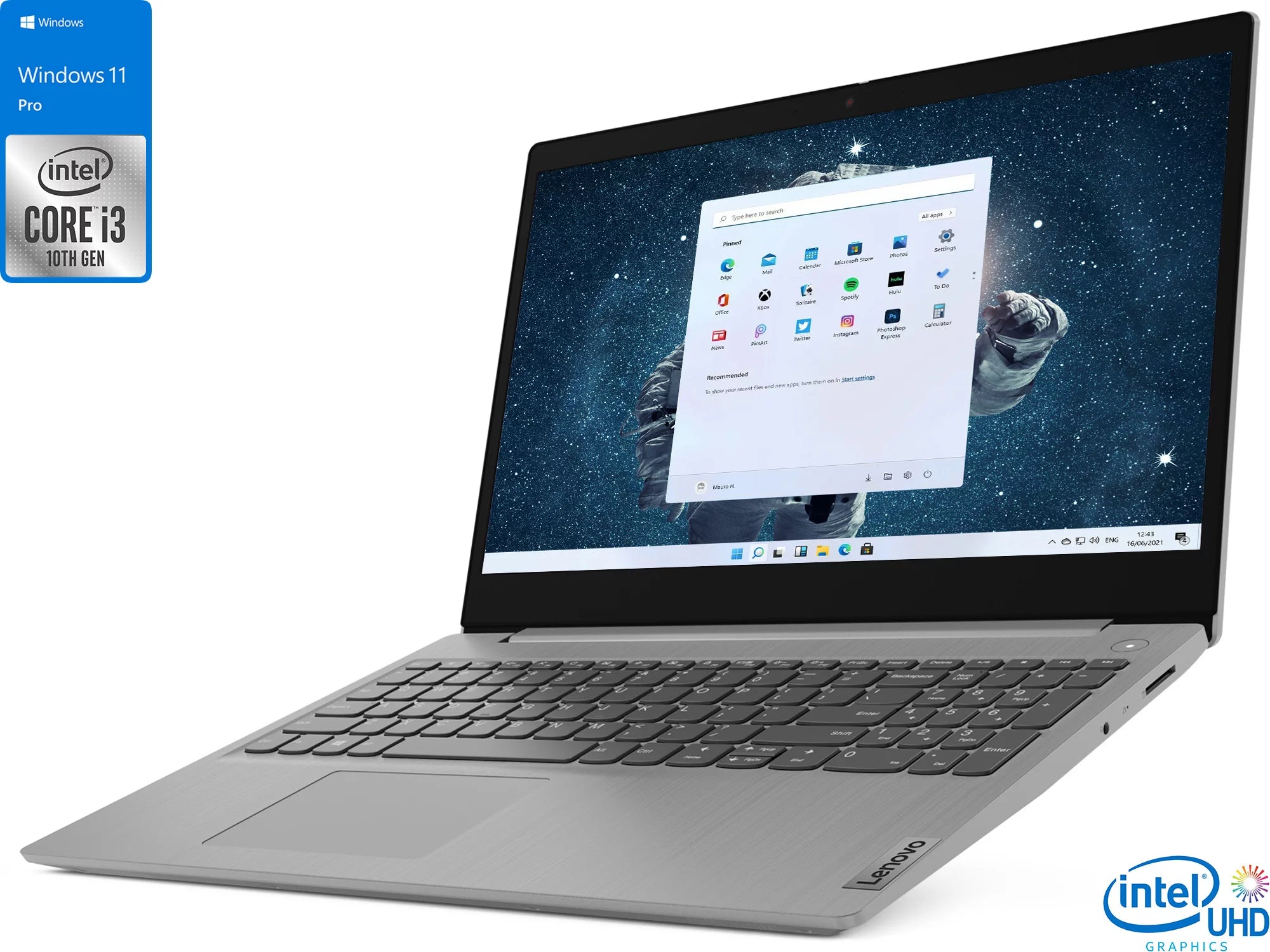 Lenovo IdeaPad 3i Laptop, 15.6 FHD Display, Intel Core i3-1115G4 Upto 4.1GHz, 20GB RAM, 512GB NVMe SSD, HDMI, Card Reader, Wi-Fi, Bluetooth, Windows 11 Pro S
