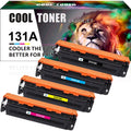 Cool Toner Compatible Toner Cartridge Replacement for HP 131A CF210A for M251nw M251n MFP M276n M276nw Printer Ink (Black, Cyan, Magenta, Yellow , 4-Pack)