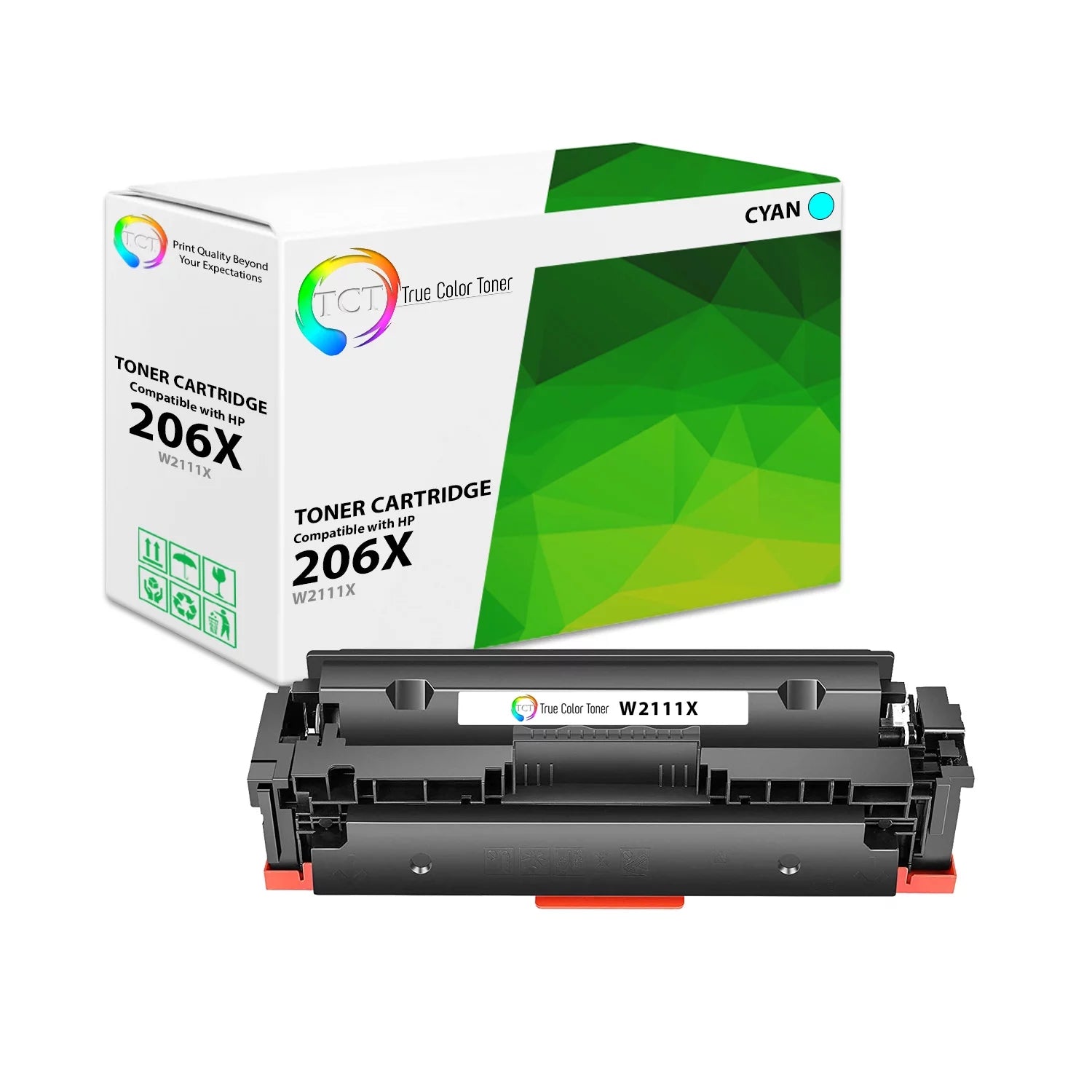 TCT Compatible Toner HY Cartridge Replacement for the HP 206X Series - 1 Pack Cyan