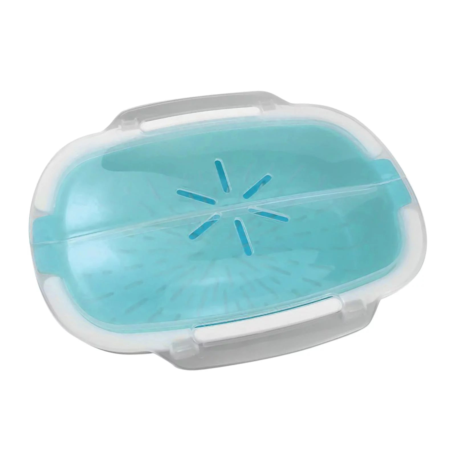 Microwave Rice Cooker and Vegetable Steamer Food Grade PP Steaming Dish Microwave Oven Steamer Food Container - Green