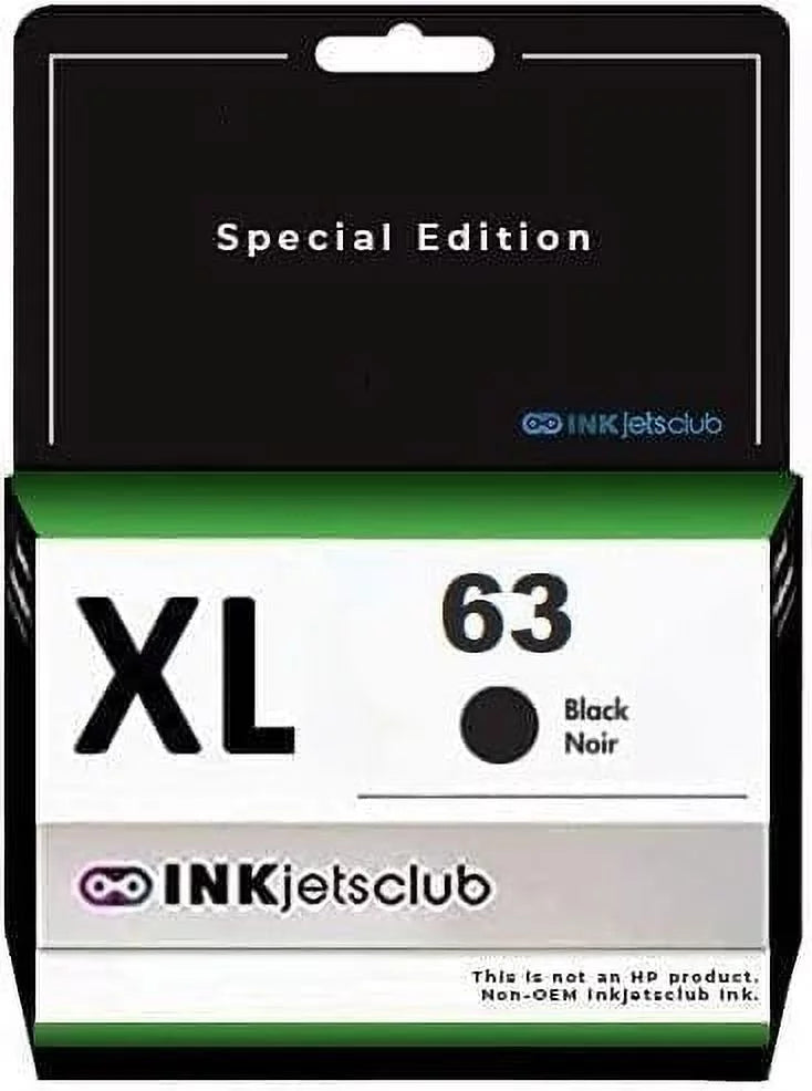 HP 63XL Compatible Ink Cartridge Replacement for OfficeJet 3830 Envy 4520 4512 4513 OfficeJet 4650 5255 5258 3833 Deskjet 1112 2130 2132 Printers. No Ink Level (1 Black)
