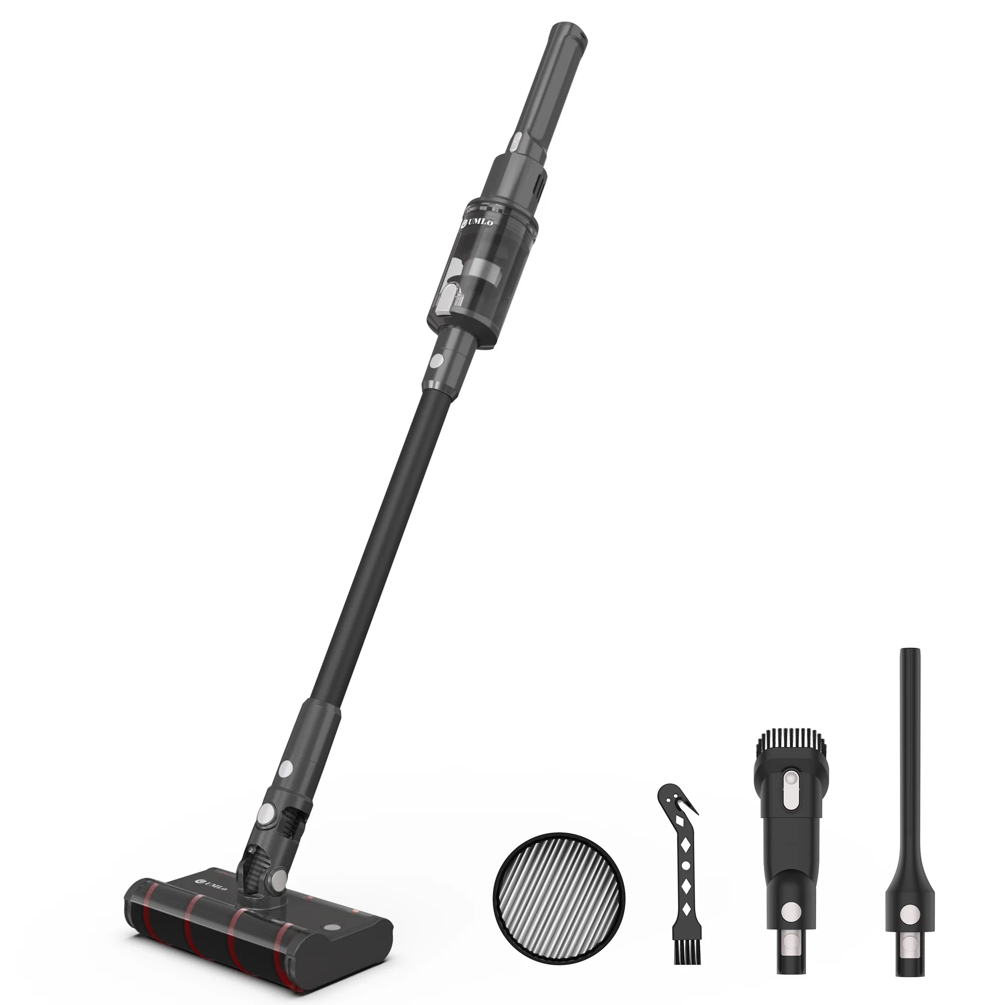 UMLo V101 Cordless Vacuum Cleaner, 360¡ã Omnidirectional Rotation 6-in-1 Stick Vacuum, 22kPa Powerful Double Brush Vacuum, Lightweight Handheld Vacuum up to 40Min for Home Hard Floor Sofa Car