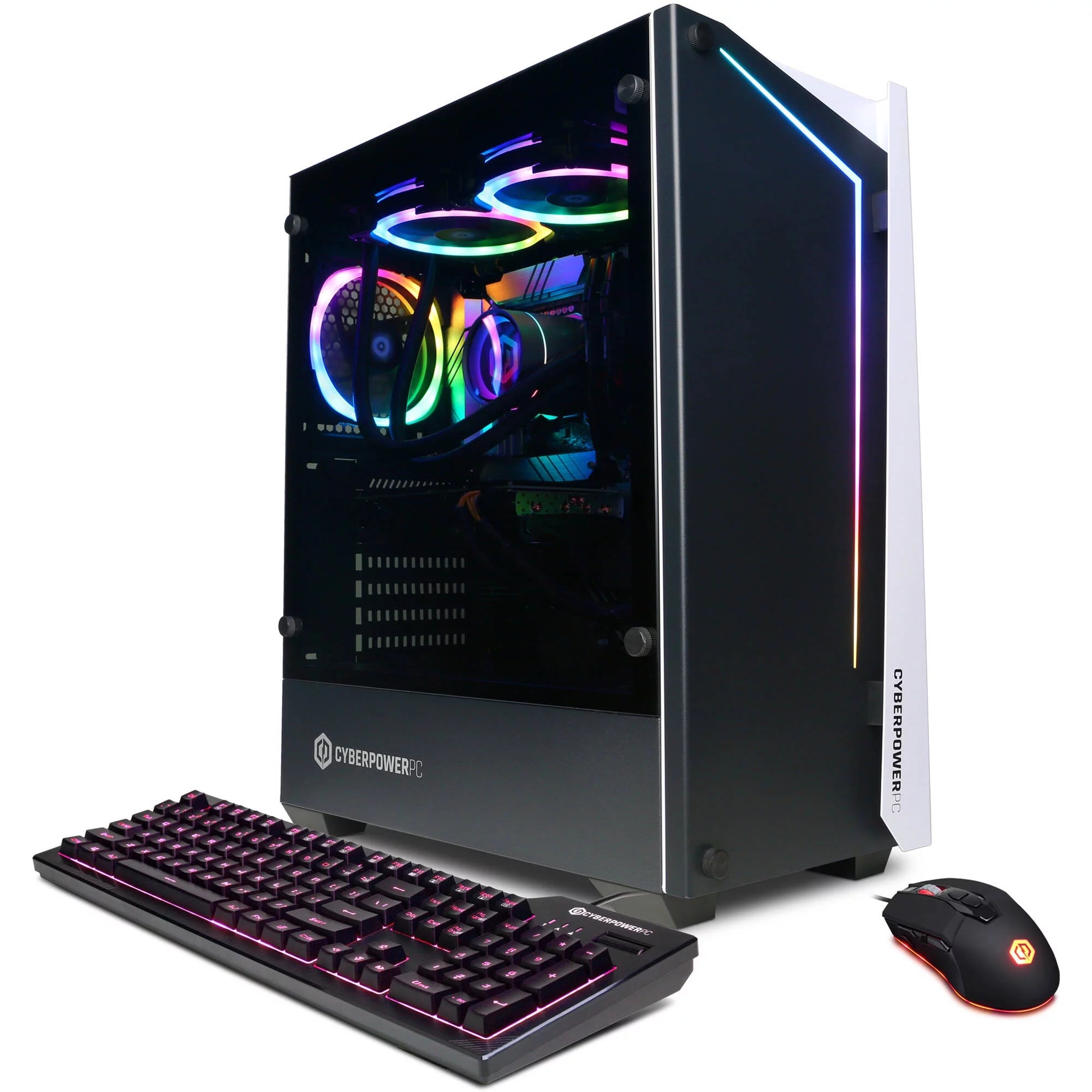 CyberPowerPC Gamer Supreme Liquid Cool Gaming Desktop, Intel Core i7-13700KF, 32 GB DDR5, NVIDIA GeForce RTX 4070 Ti, 2 TB SSD, Windows 11 Home, Black, SLC10060CPGV7