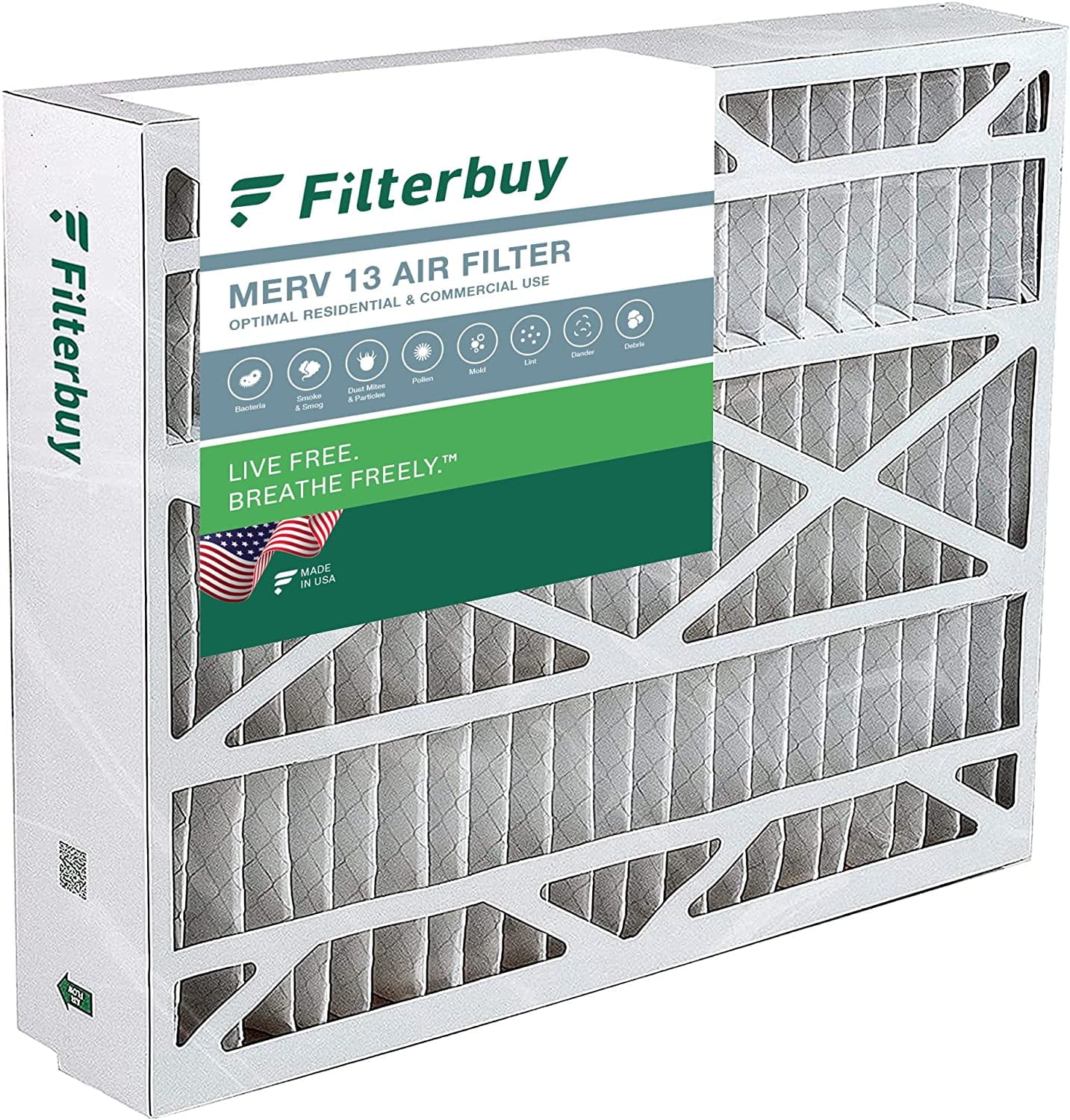 Filterbuy 21x21.5x5 MERV 13 Pleated HVAC AC Furnace Air Filters for Trane Perfect Fit (1-Pack)