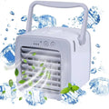 Portable USB Personal Mini Air Conditioner Fan, 3 Speeds, Quiet, Adjustable Vane, Ice Water Tank