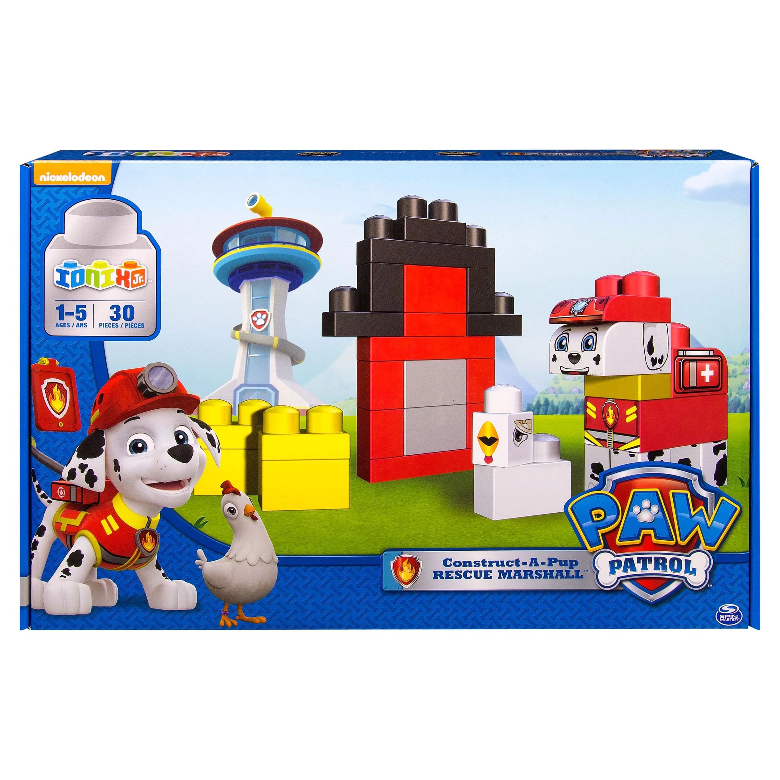 Spin Master 6026137 Ionix Jr. PAW Patrol Construct-A-Pup Rescue Marshall Block