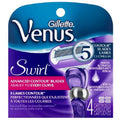 Gillette Venus Swirl Womens Razor Refills, Advanced Contour Blades - 4 Ea, 3 Pack