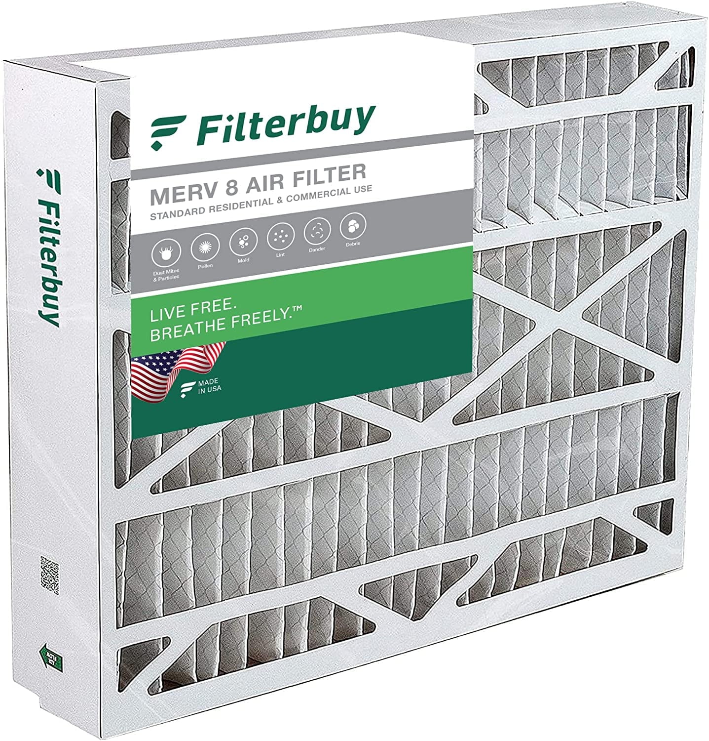 Filterbuy 21x23.5x5 MERV 8 Pleated HVAC AC Furnace Air Filters for Trane Perfect Fit (1-Pack)