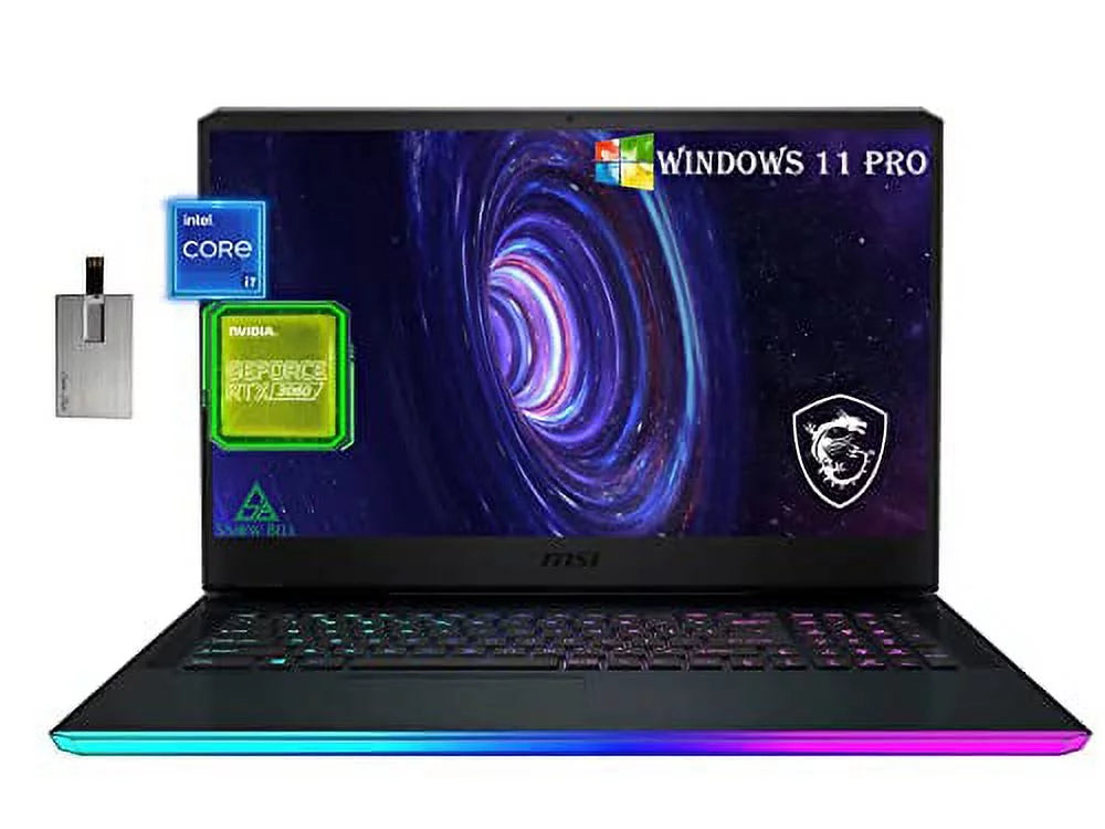 MSI 2022 GE76 Raider Gaming 17.3 Thin Bezel IPS FHD 144Hz Laptop, 12th Core i7-12700H, 32GB RAM, 1TB PCIe SSD, Backlit Keyboard, GeForce RTX 3060 6GB, FHD Webcam, Win11 Pro, Grey, 32GB USB Card