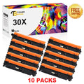 Toner Bank 30X CF230X Toner Cartridges Compatible for HP CF230X 30X CF230A 30A HP Laserjet Pro M203dw MFP M227fdw M203dw M227fdn M203dn M227sdn M203d M227 M203 Series Printer Ink (Black,12-Pack)