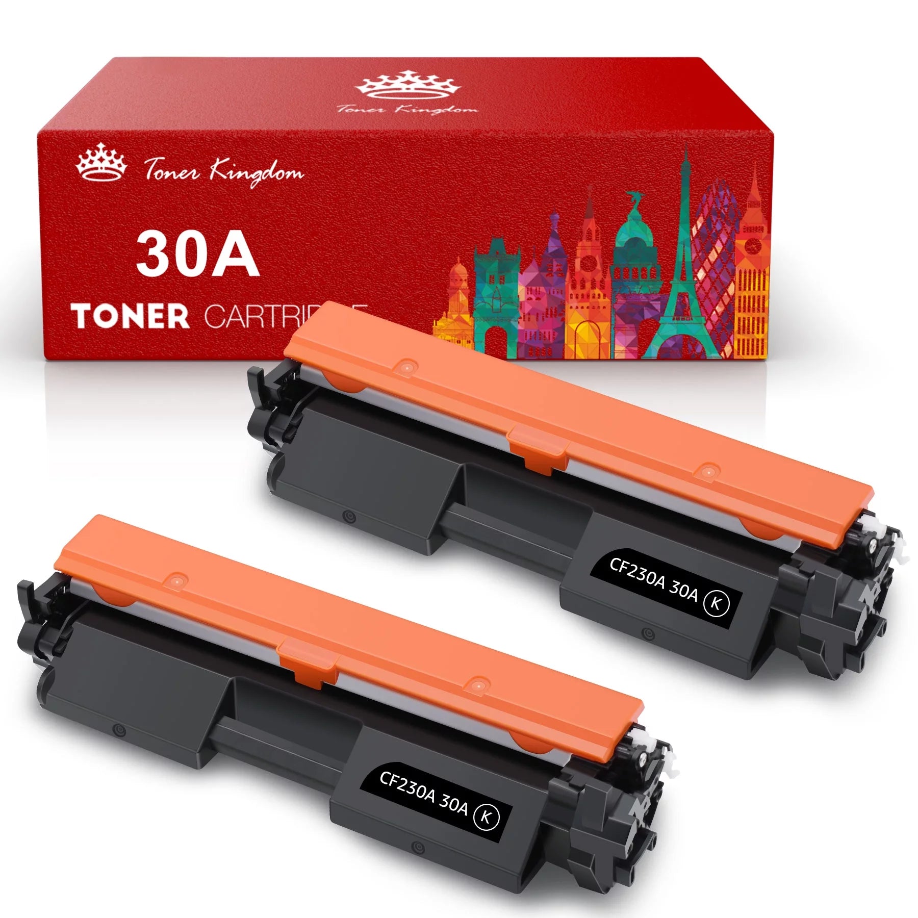 Toner Kingdom Compatible Toner Cartridge Replacement for HP CF230A 30A LaserJet M203dw LaserJet Pro MFP M227fdw Printer Toner Ink (Black, 2-Pack)