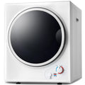 Electric Portable Clothes Dryer in White, Front Load Laundry Dryer for Apartments, Dormitory and RVs with Easy Knob Control, Wall Mount Kit Included