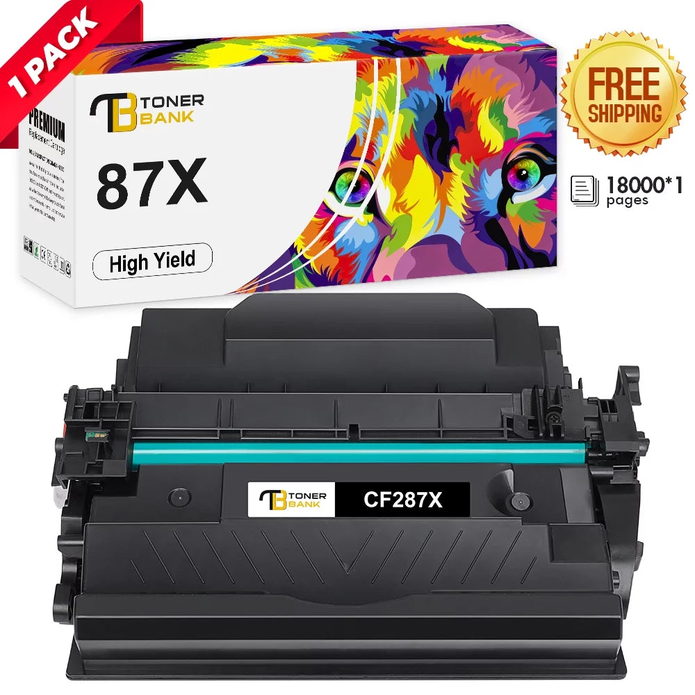 1-Pack 87X Toner Cartridge Compatible for HP CF287X 87X CF287A 87A LaserJet Enterprise M506 M506n M506x M506dn MFP M527 Series Pro M501n M501dn High Yield Printer Ink