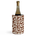 Society6 Little Arrow Design Co Maze In Brandywine Wine Chiller