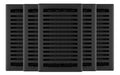 6in x 10in Montezuma Style Black Iron Metal Heating and Cooling Air Floor Register (5 PACK) - Overall 7 1/4 x 11 1/4
