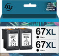 67XL Black Ink Cartridge Replacement for HP Ink 67 67XL Ink Works with HP Envy 6000 6055 6055e 6400e 6455e Envy Pro