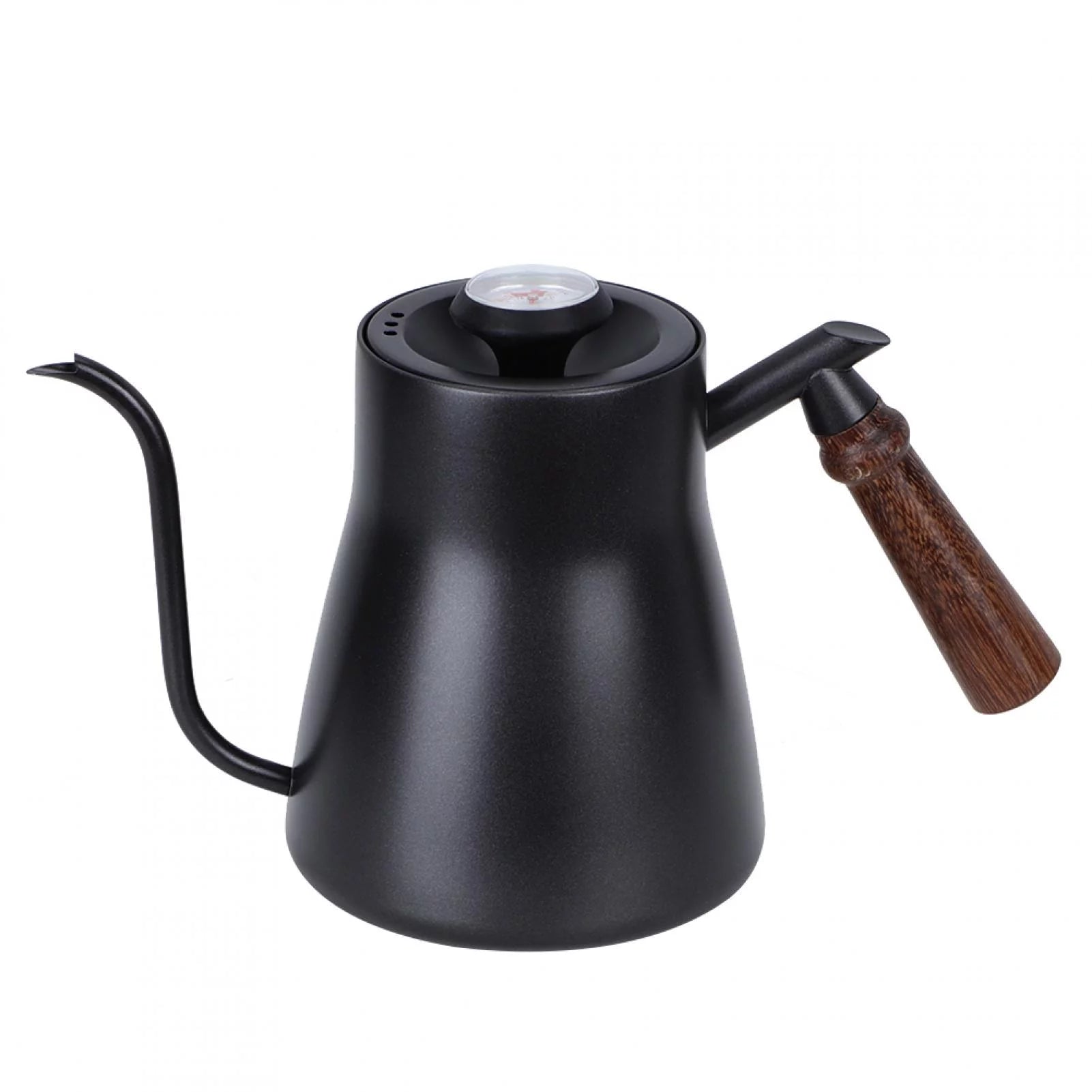 Dekaim Pour Over Kettle, Hand Drip Coffee Maker PTFE Coat Wooden Handle Pour Over Coffee Pot Kettle with Thermometer