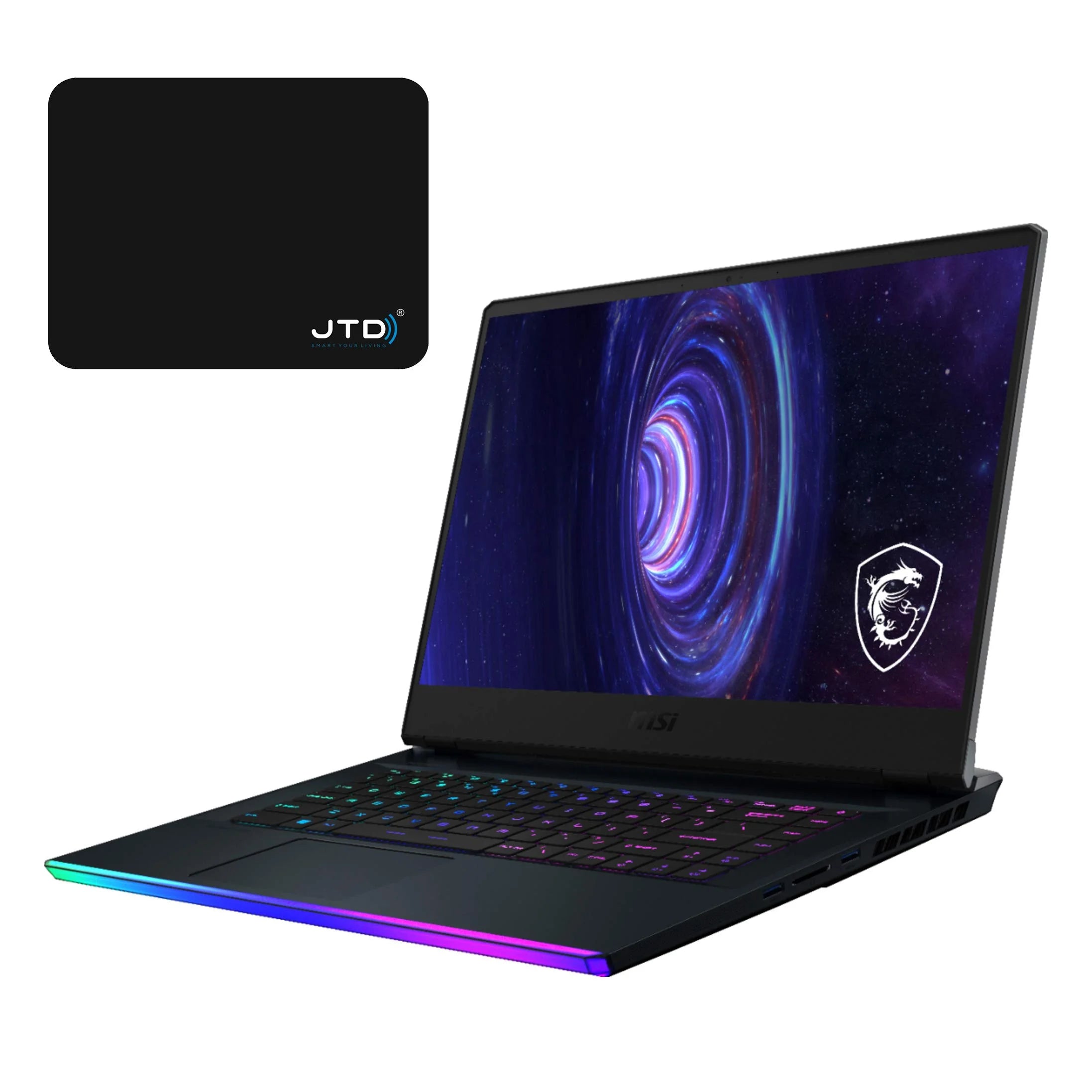 MSI GE66 15.6 FHD 240hz Gaming Laptop, Core i7-10750H, Graphics NVIDIA GeForce RTX 3070 (64GB DDR4 RAM | 2TB PCIe SSD) 720p Webcam, RGB Keyboard, Windows 10 Bundle W/JTD Pad