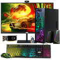 Restored Gaming Desktop PC, Intel Core i7 6th Gen, TechMagnet Zeus, AMD RX 550 Graphics, 32GB RAM, 1TB SSD + 3TB HDD, MTG New 24 Inch Monitor, RGB Keyboard Mouse, Speaker, Webcam, Wifi, Win 10 Pro (Refurbished)