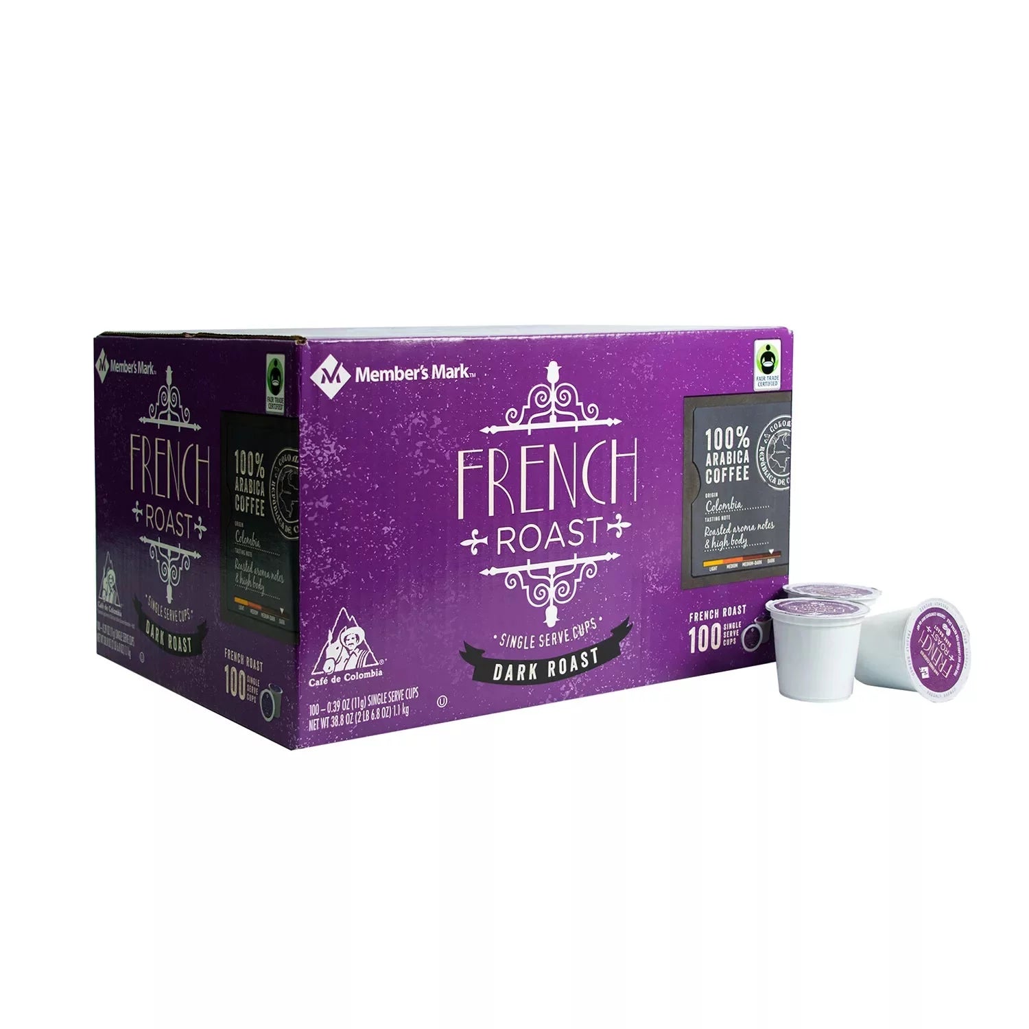 Member S Mark French Roast Coffee, Single-Serve Cups (100 ct.)