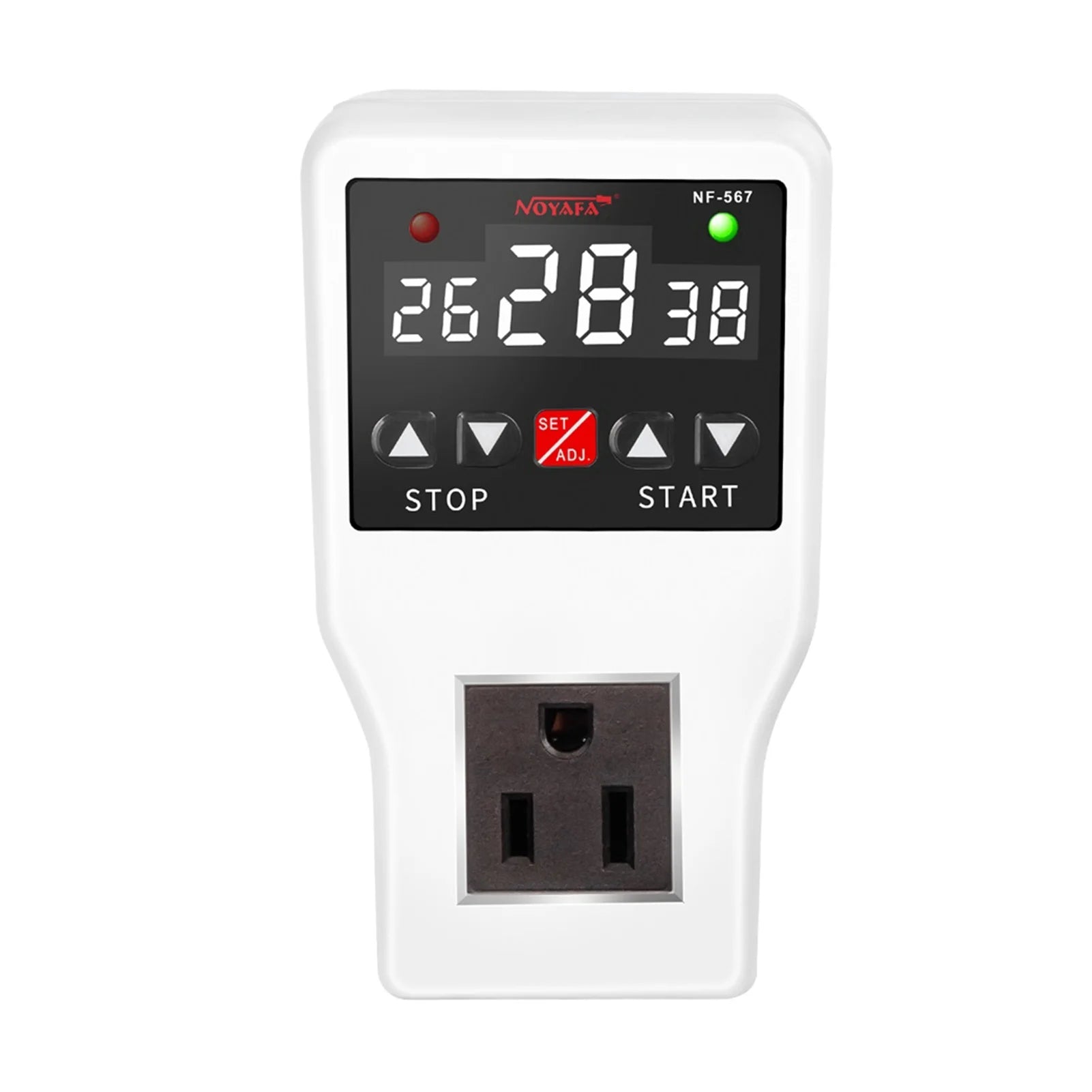 NOYAFA NF-567 Time Socket Digital Thermostat 800W 10A Temperature Controller Socket 110V, Timer Switch with Cooling/Heating Temperature Sensor Plug for Optimized Cooling/Heating Efficiency
