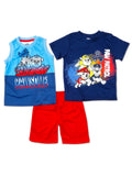 Paw Patrol Little Boys' 3 Piece Shorts Set, Sizes 4-7