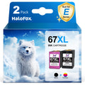 67XL Ink Cartridges Replacement for Printer Ink HP 67 Black and Color for for HP Deskjet 2700 2700e 2752 2752e 2755 2755e Envy 6000 6055 6055e, 2 Pack