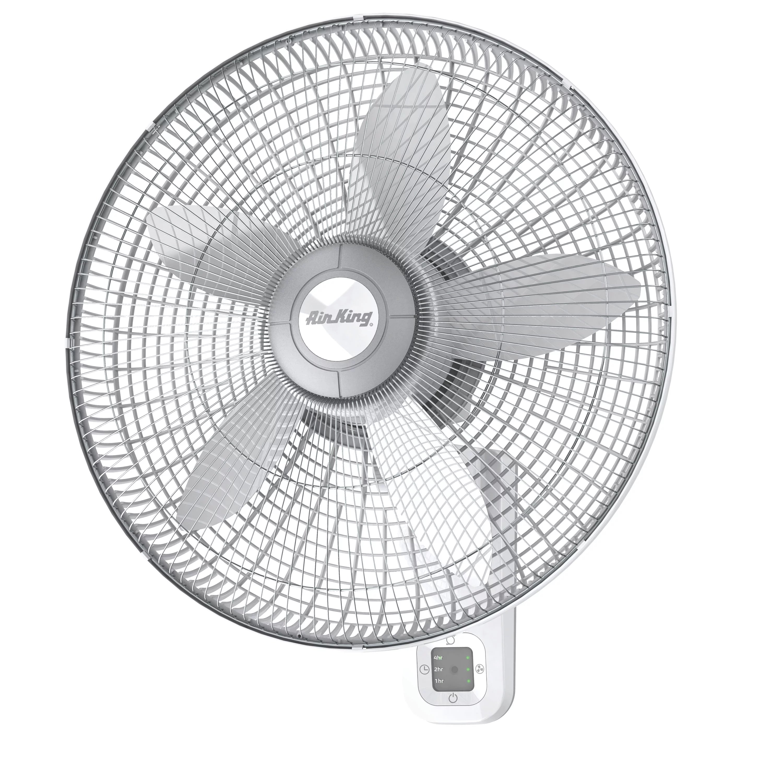 Air King 18 Wall Mount Fan, Oscillating, 3 Speeds, 120V AC, Remote Control, 22 High, 9850, New, 9