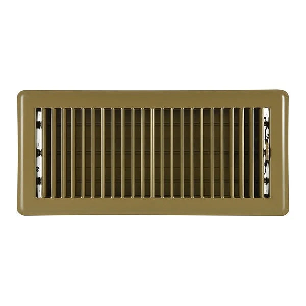 1pack ZoroSelect 4MJE8 Floor Register , 6 X 14 , Brown , Steel