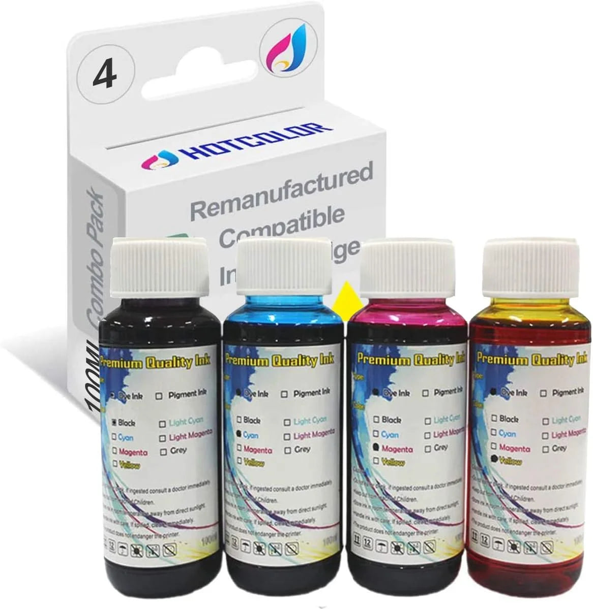 910 Refill Ink kit for hp 910 Ink Cartridge for OfficeJet Pro 8035 8028 8025 8022 8020 4x100ml Refill Ink