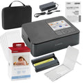 Canon SELPHY CP1500 Wireless Compact Photo Printer with AirPrint and Mopria Device Printing, Black, With Canon KP108 Paper And Black hard case to fit all together