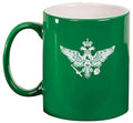 Ceramic Coffee Tea Mug Cup Russia Russian Eagle (Green)