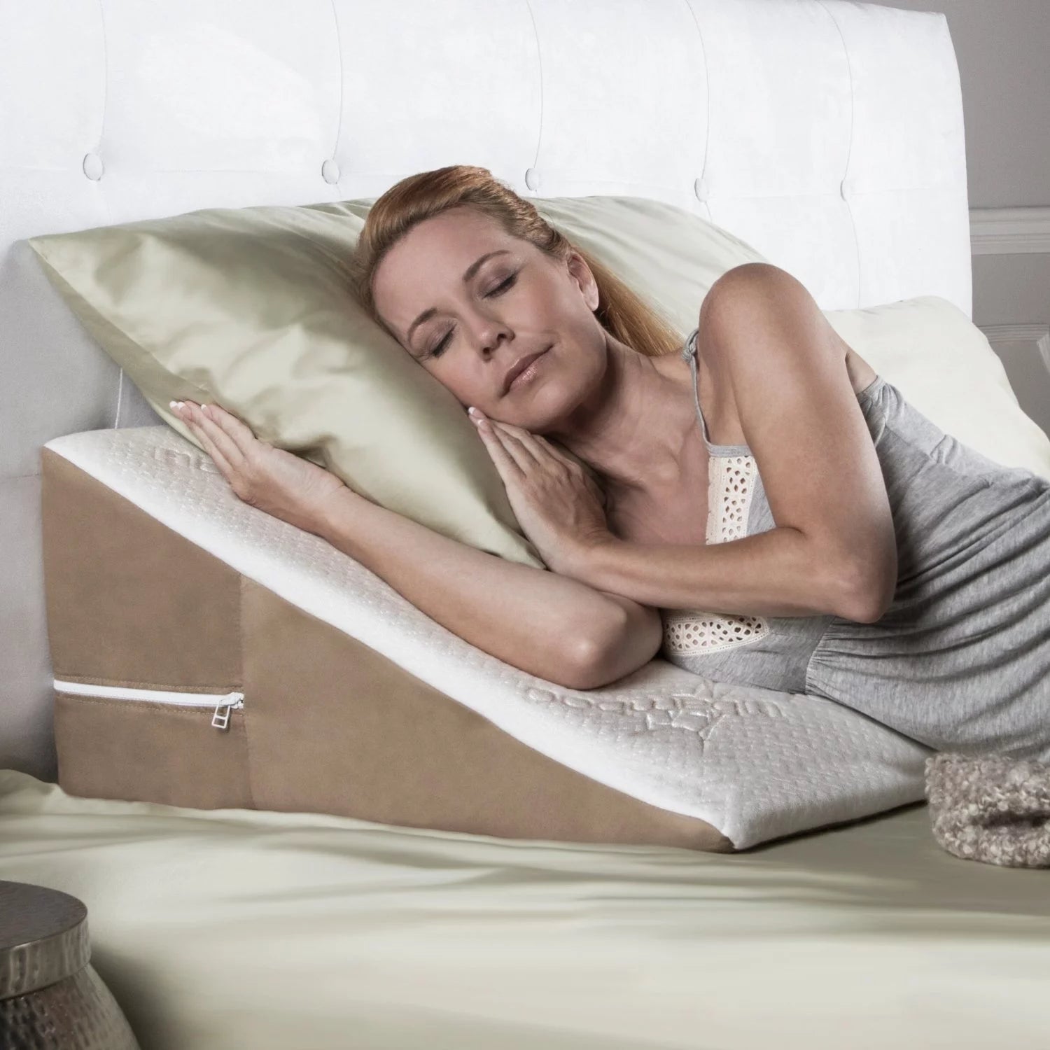 Avana Back Wedge Acid Reflux Memory Foam Pillow with Cooling Tencel Cover, 8¡±
