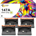 147A W1470A Black Toner Cartridge With Chip Compatible for HP 147A 147X W1470A W1470X LaserJet M610n M611dn M611x M612dn M612x MFP M634h M635fht M635h M636fh M610 M611 M612 Printer Ink (4-Pack)