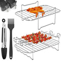 Air Fryer Rack Stainless Steel Double Basket Grill Sticks Accessories for Ninja
