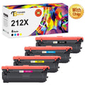 Toner Bank 212X Toner Cartridge 4-Pack Compatible for HP 212X W2120X 212A W2120A Color Laserjet Enterprise M554dn M555dn MFP M578f M578dn M554 M555 M578 Printer | W2120X W2121X W2122X W2123X