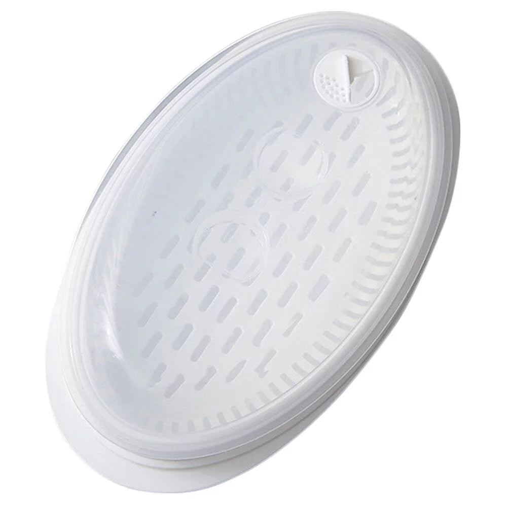 FRCOLOR 1PC Kitchen Food-grade PP Fish Steamer with Lid Microwave Steamed Fish Plate