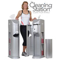 Clean Holdings  15" x 10" x 42" Cleaning Station - Silver