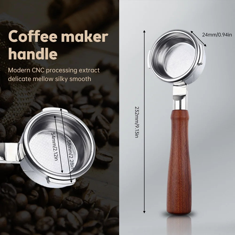 Anself 54mm Naked Portafilter for Breville Coffee Machines-Durable Stainless Steel Construction